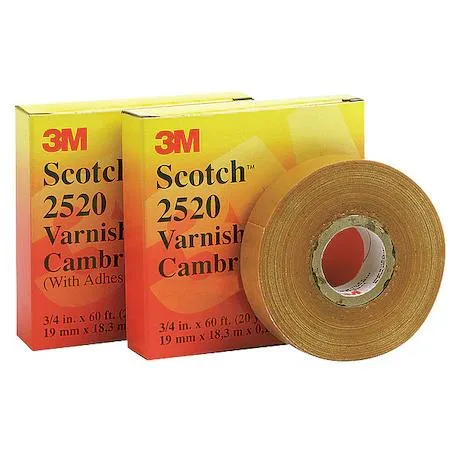 3M 3M 2520 Varnished Cambric Tape 1 in x 108 ft 8 mil Yellow — product photo