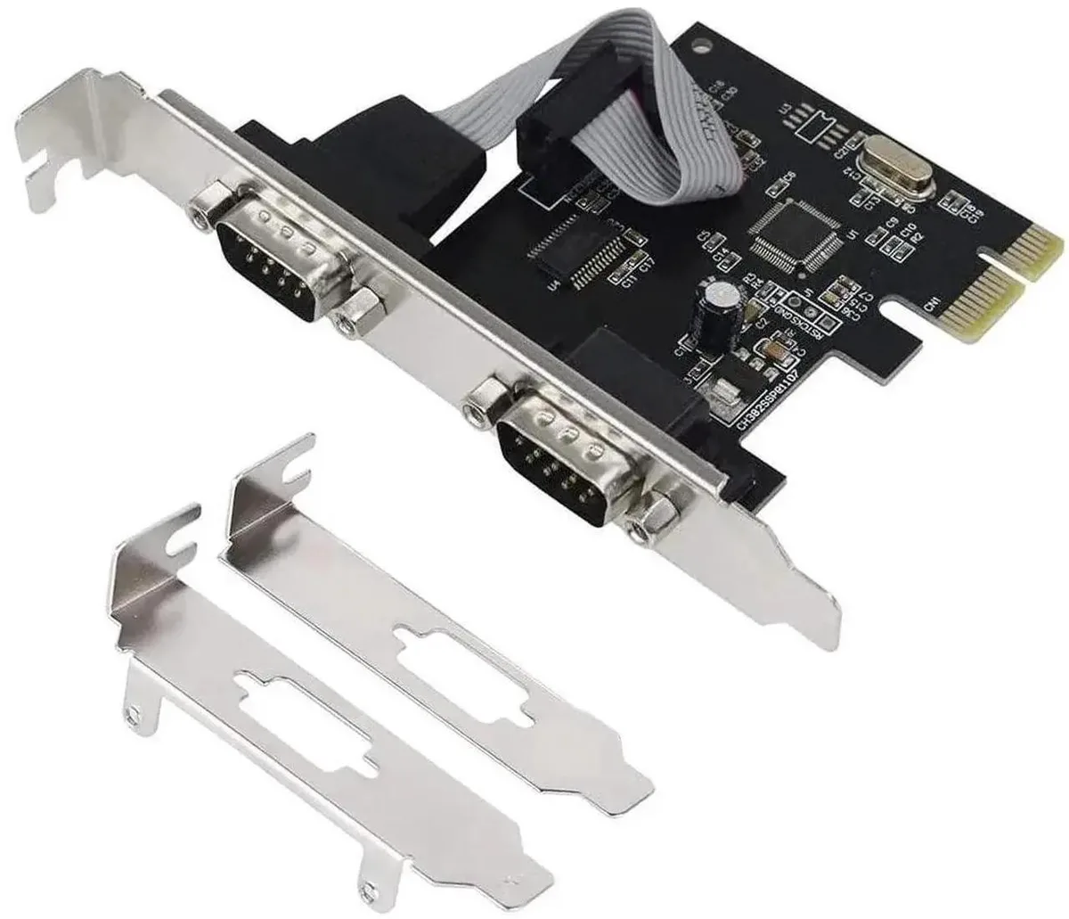 SMUGDESK SMUGDESK 2-Port Industrial RS232 PCIe Serial Card x1 DB9 — product photo