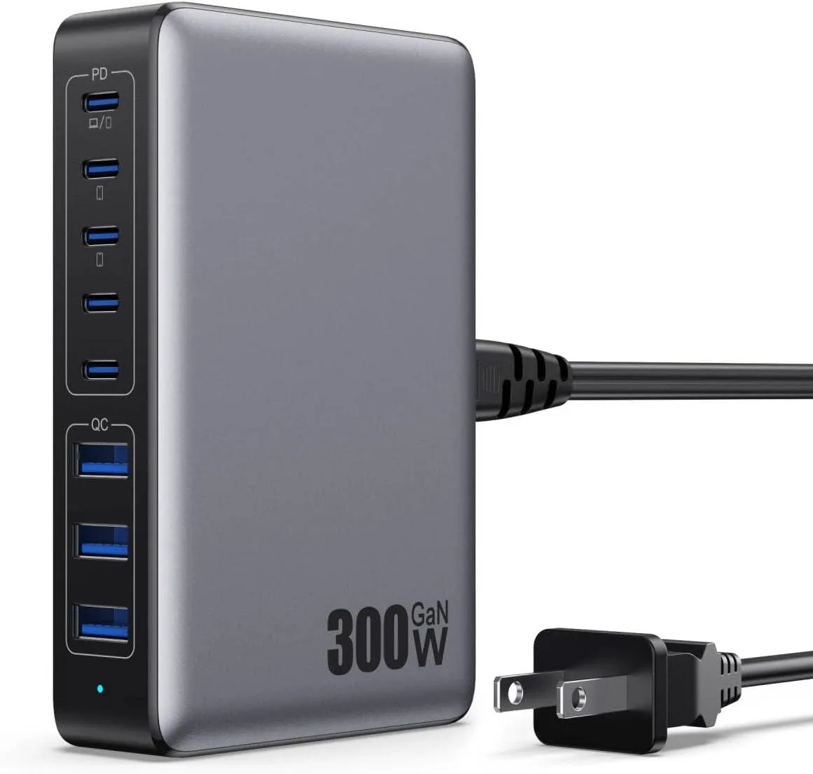 FORIDA FORIDA 300W 8-Port GaN USB-C Charger 100W PD — product photo