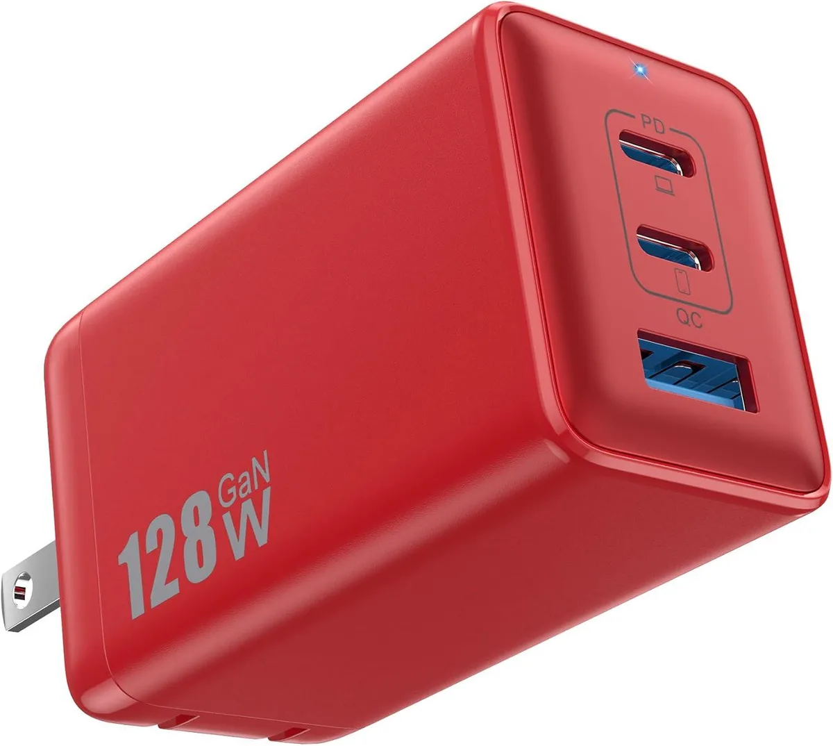 PISKEKAT PISKEKAT 128W 3-Port GaN III Charger Red — product photo