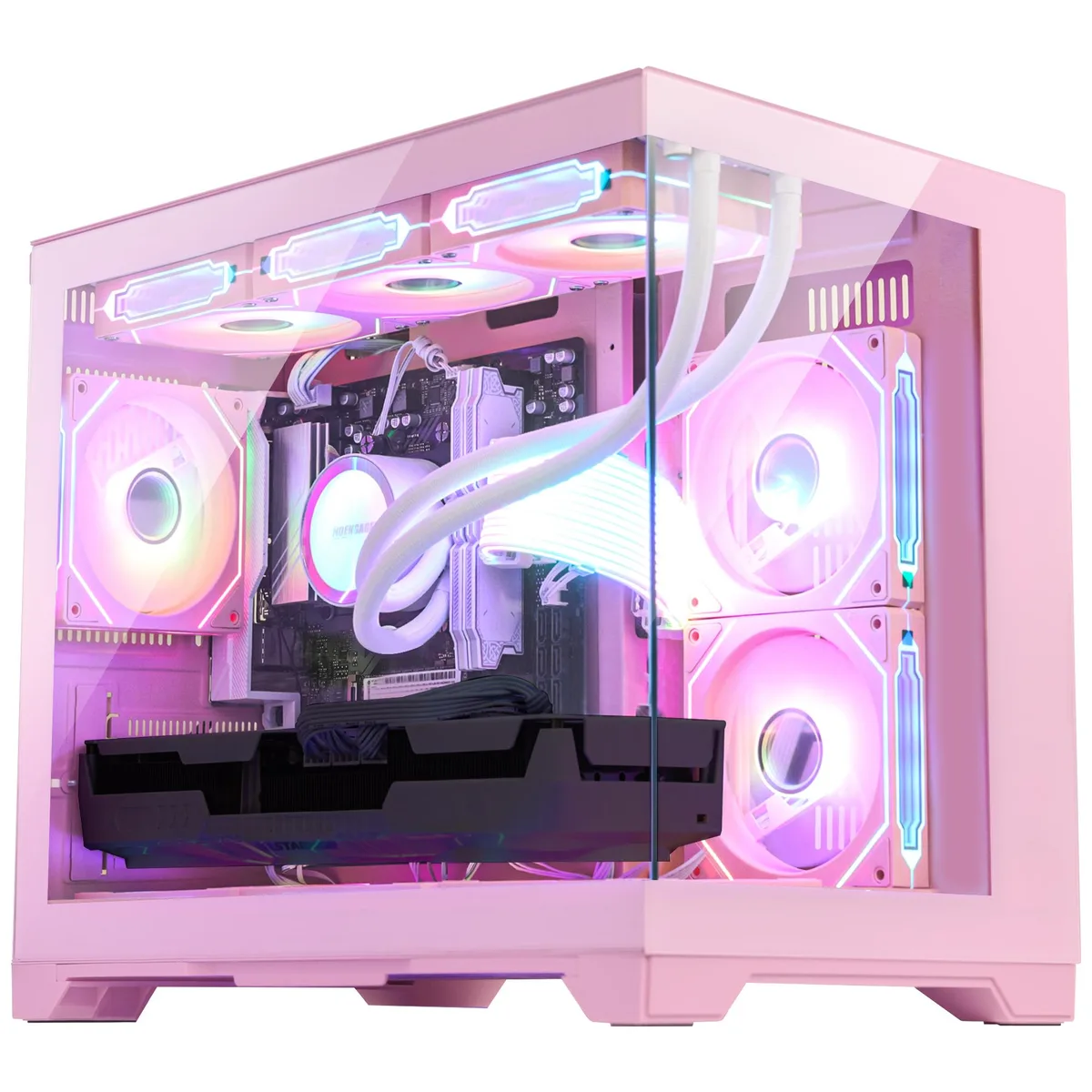 Hoengager Hoengager RTX 5060 8GB Gaming PC Ryzen 7 9700X 16GB DDR5 1TB Pink — product photo