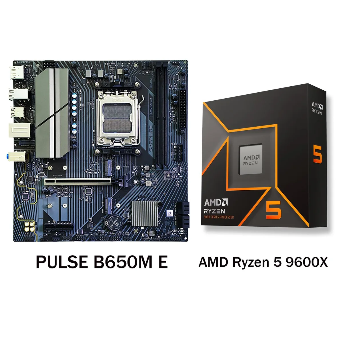 Sapphire Tech Sapphire Tech PULSE B650M E AM5 Motherboard & Ryzen 5 9600X CPU Combo — product photo