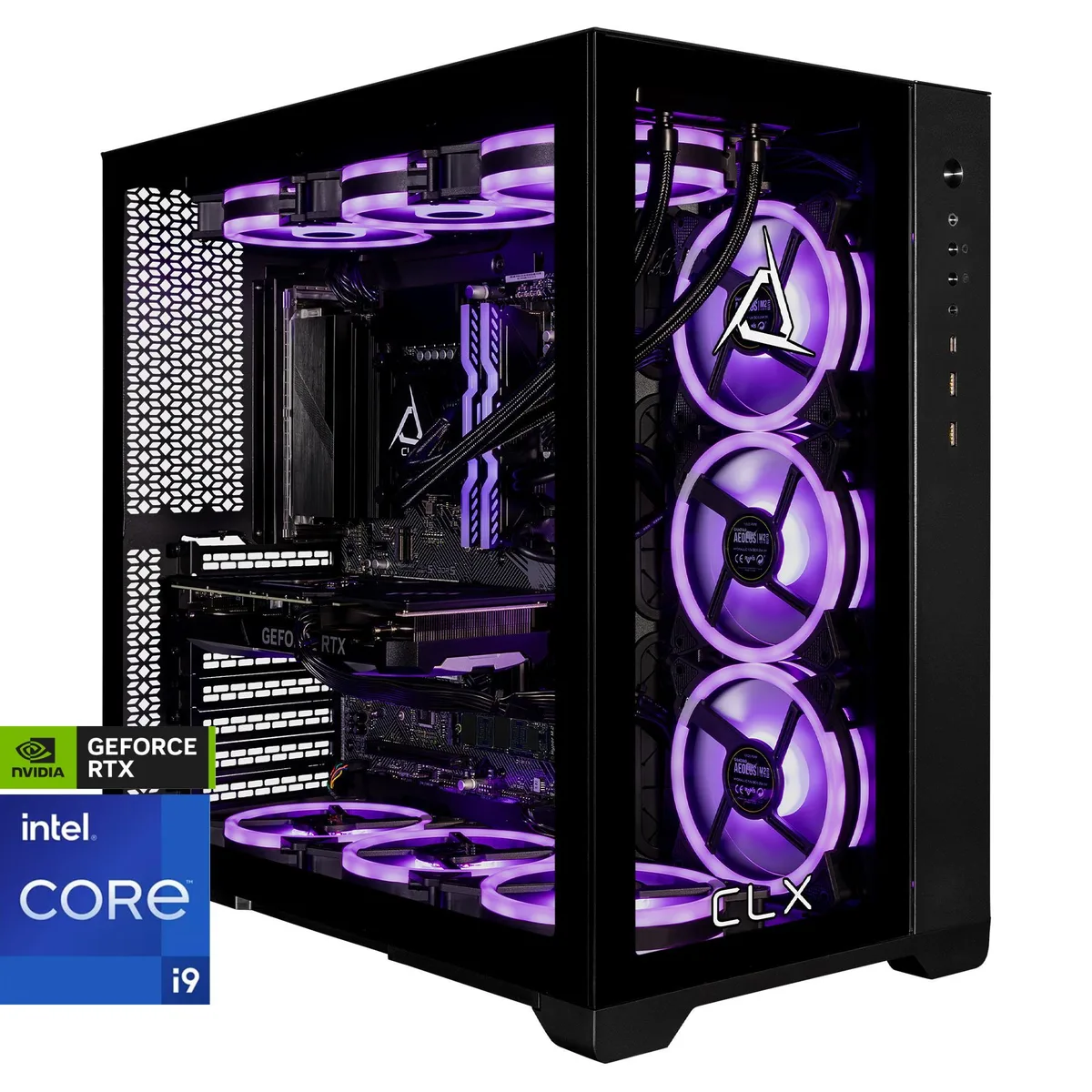 CLX Gaming CLX Gaming TGMSETRTU3402BM gaming PC i9-13900KF 64GB DDR5 RTX 4070 2TB NVMe 6TB HDD — fotografie produktu