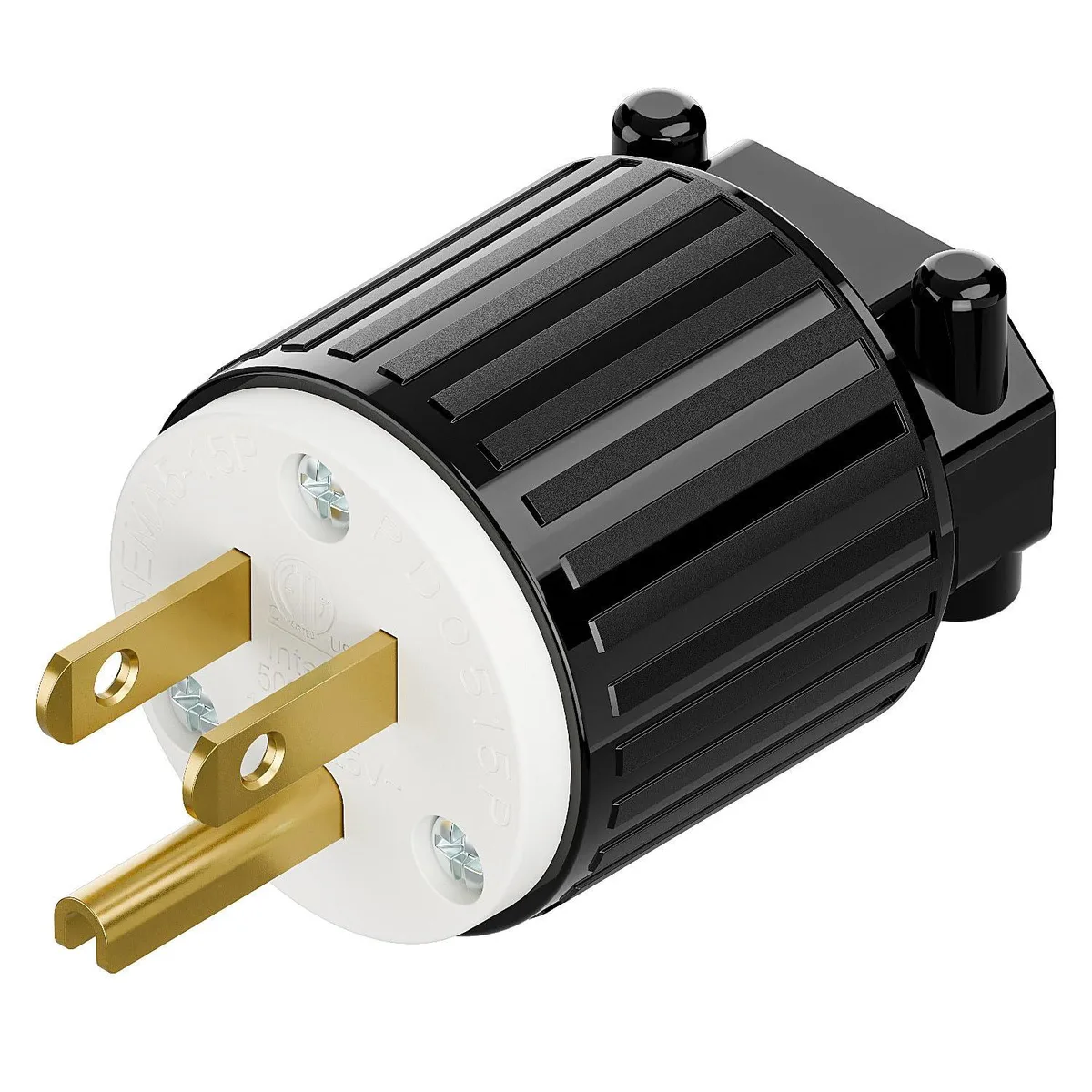 LORDWORLD LORDWORLD NEMA 5-15P 15A 125V Plug Black White — product photo