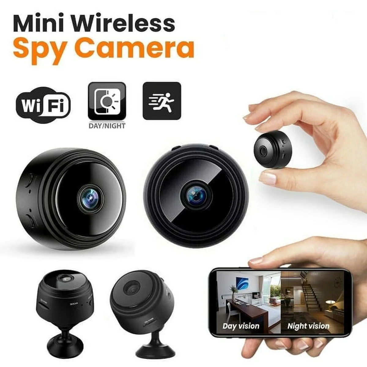 NShi NShi A9 1080P Indoor Spy Camera 2-Pack Home Safety — product photo