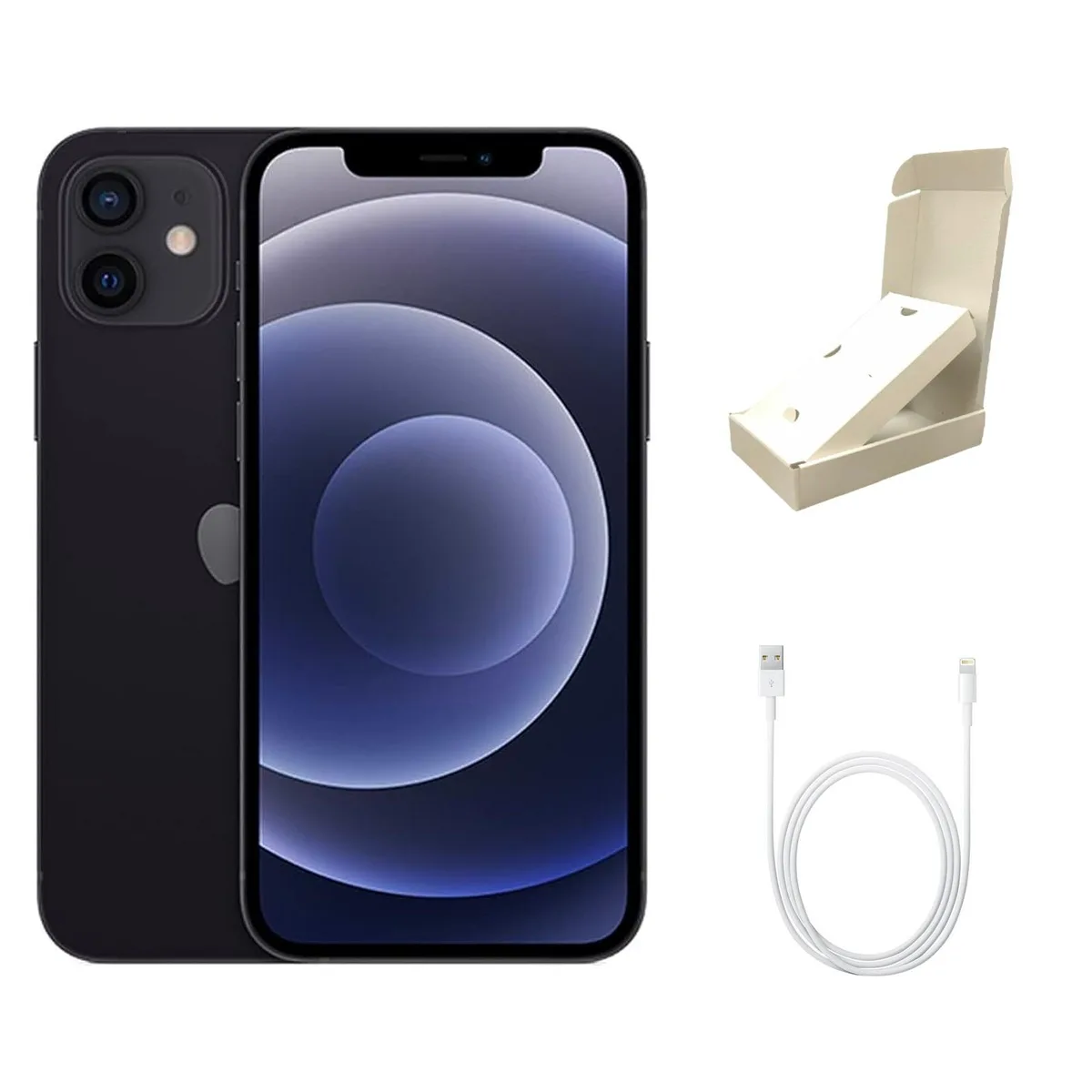 Apple Apple iPhone 12 A2172 128GB Black Gift Box cell phones - unlocked — product photo