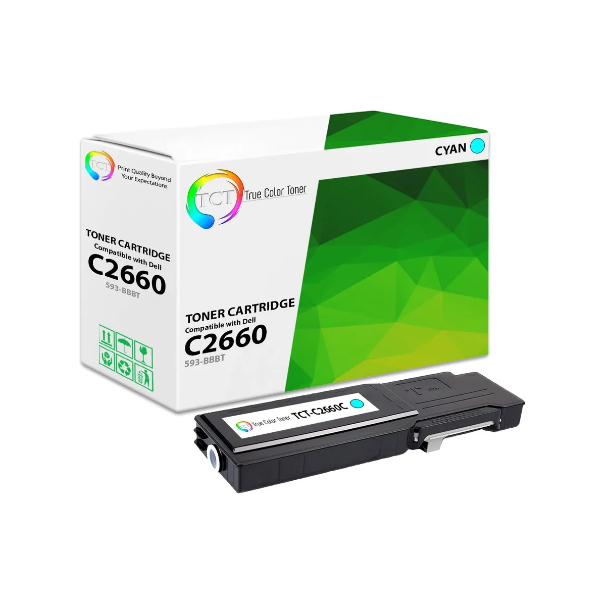 True Color Toner True Color Toner 593-BBBT Cyan Toner Cartridge 4000 Pages — product photo