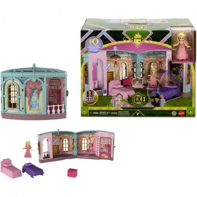 Mattel Mattel JHC00 Wicked So Popular Dorm Playset 2.75 inch Glinda Doll — product photo