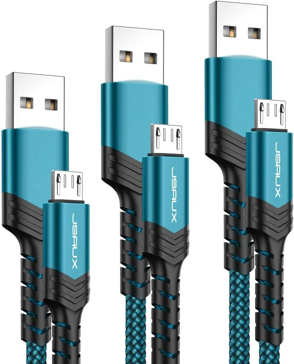 Kootion Kootion Micro USB Cable 3-Pack 3.3ft 6.6ft 10ft Green — product photo