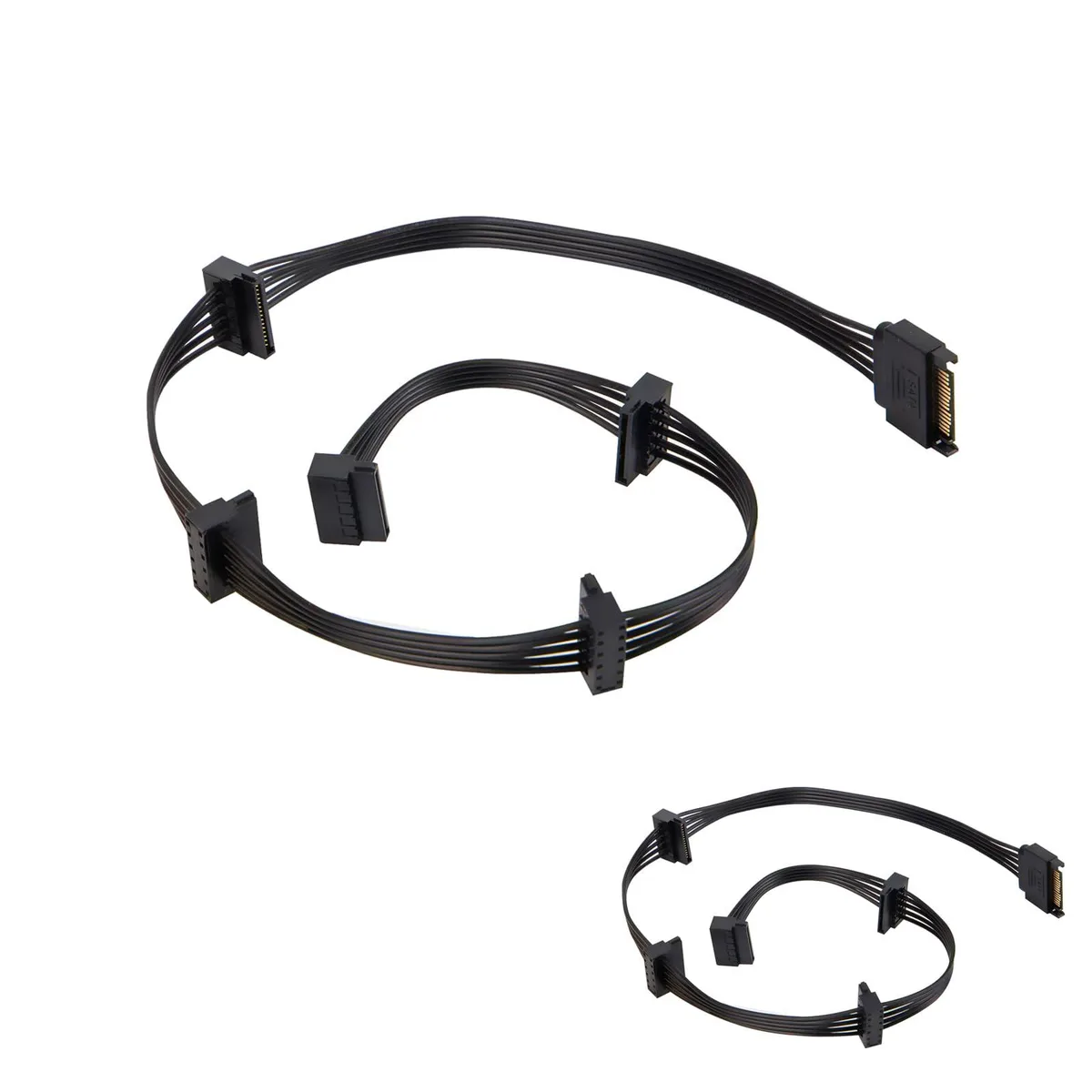 Vszerda Vszerda 2-Pack 15Pin SATA to 5 SATA Power Splitter Cable 21 Inches — product photo