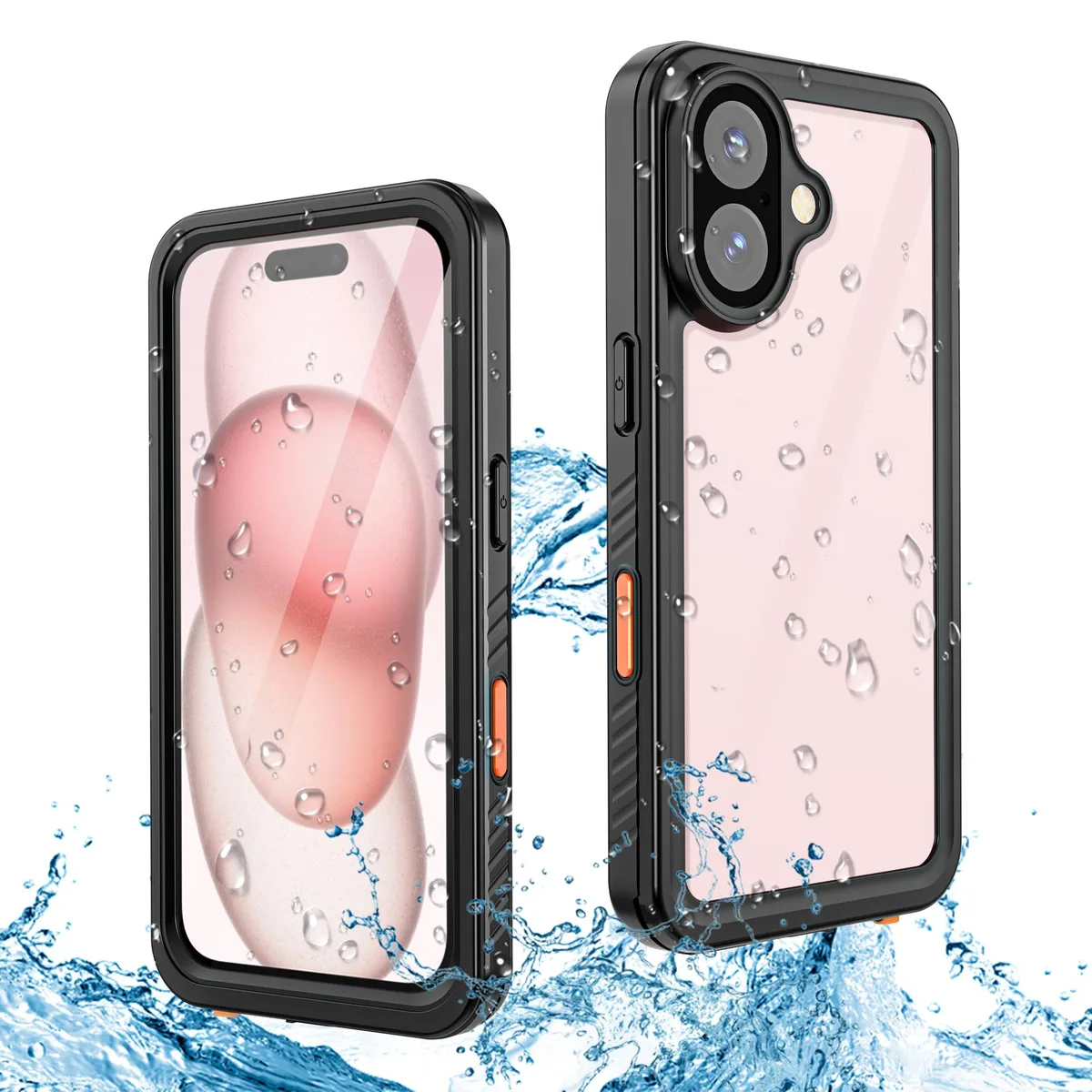 BONAEVER BONAEVER iPhone 16 Waterproof Case Black IP68 3.6m Drop 360 Protection — product photo
