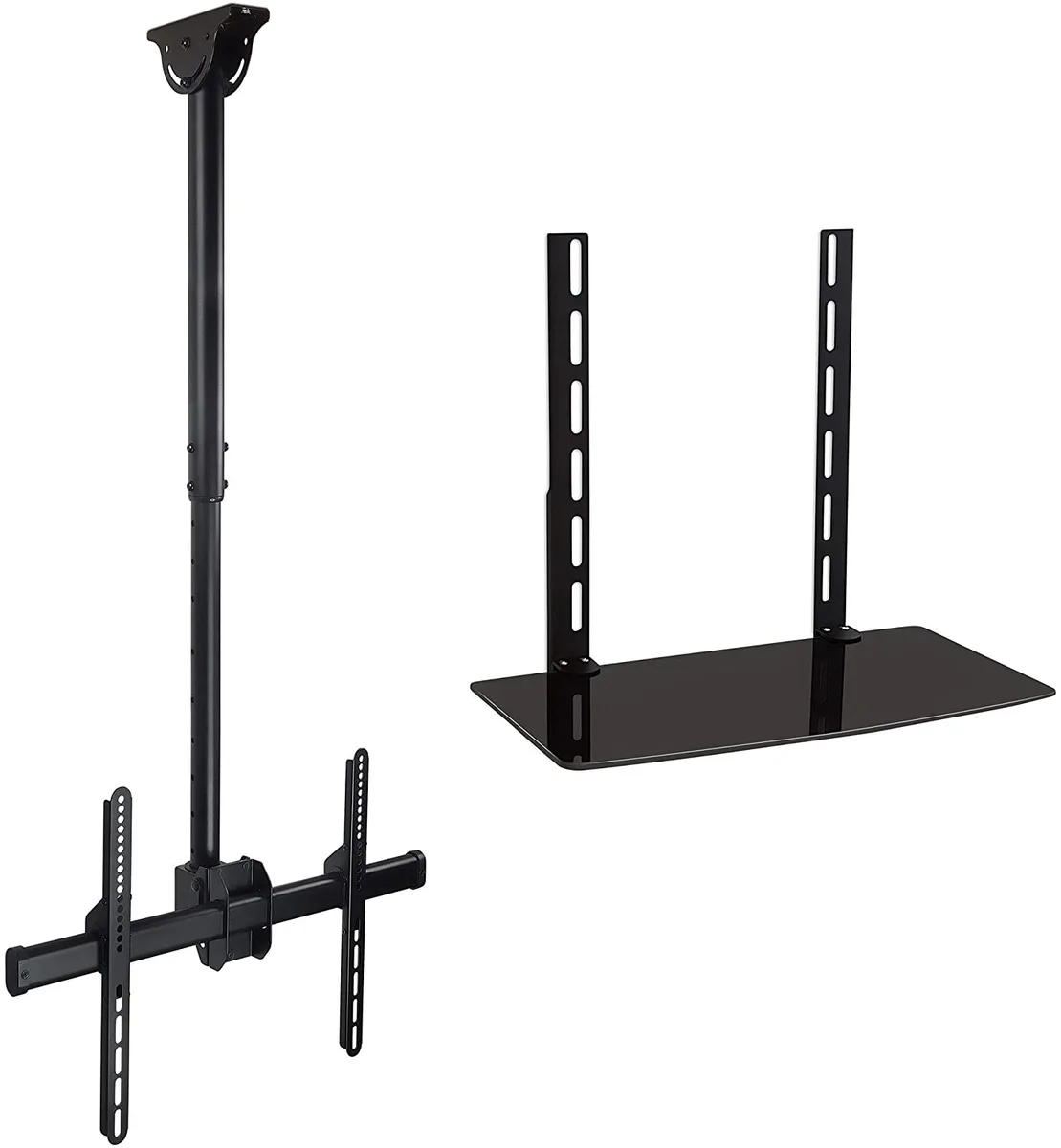 Mount-It Mount-It Ceiling TV Mount with AV Shelf 32-75 in — product photo