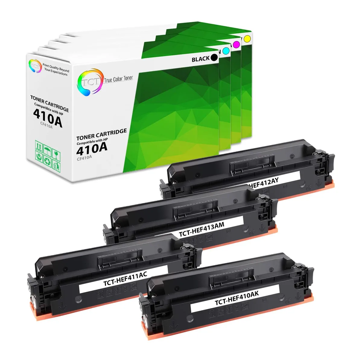 True Color Toner True Color Toner 410A 4-pack toner cartridge (CF410A CF411A CF412A CF413A) 2300 pages — product photo
