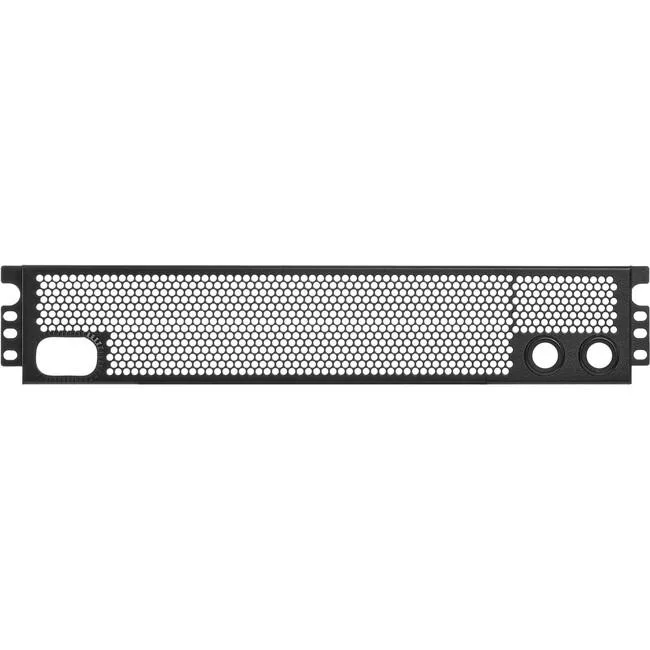 Black 2U security cage for server rack rear