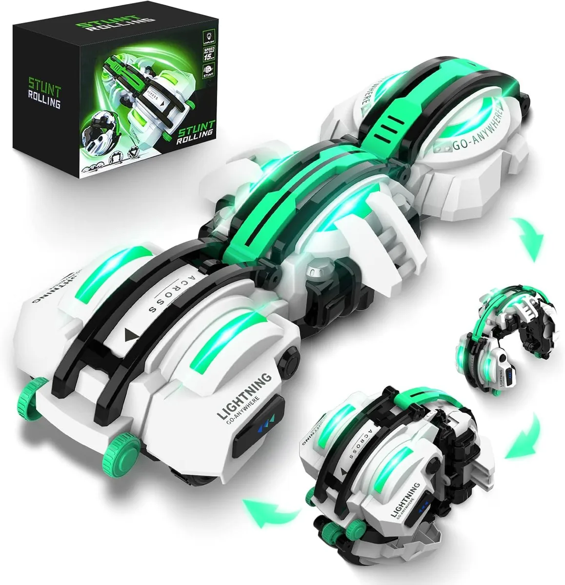 usbroway usbroway Snake 360° Roll RC Car Toy 15 km/h 30 min 2 Batteries — product photo