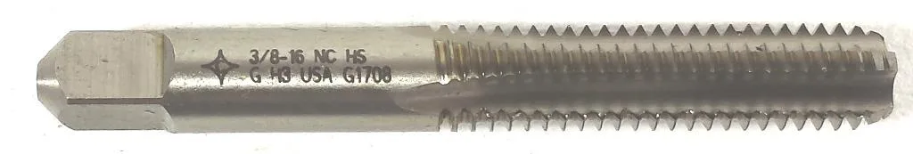 Cleveland Cleveland C54581 Straight Flute Hand Tap 3/8"-16 UNC pneumatic accessory — product photo