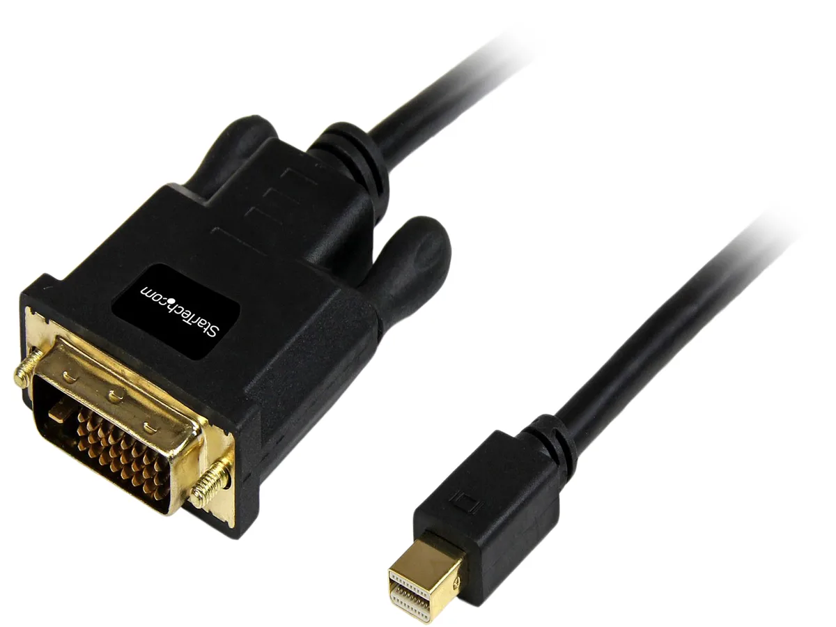 STARTECH STARTECH MDP2DVIMM6B Mini DisplayPort to DVI-D cable 6 ft 1920x1200 passive — product photo