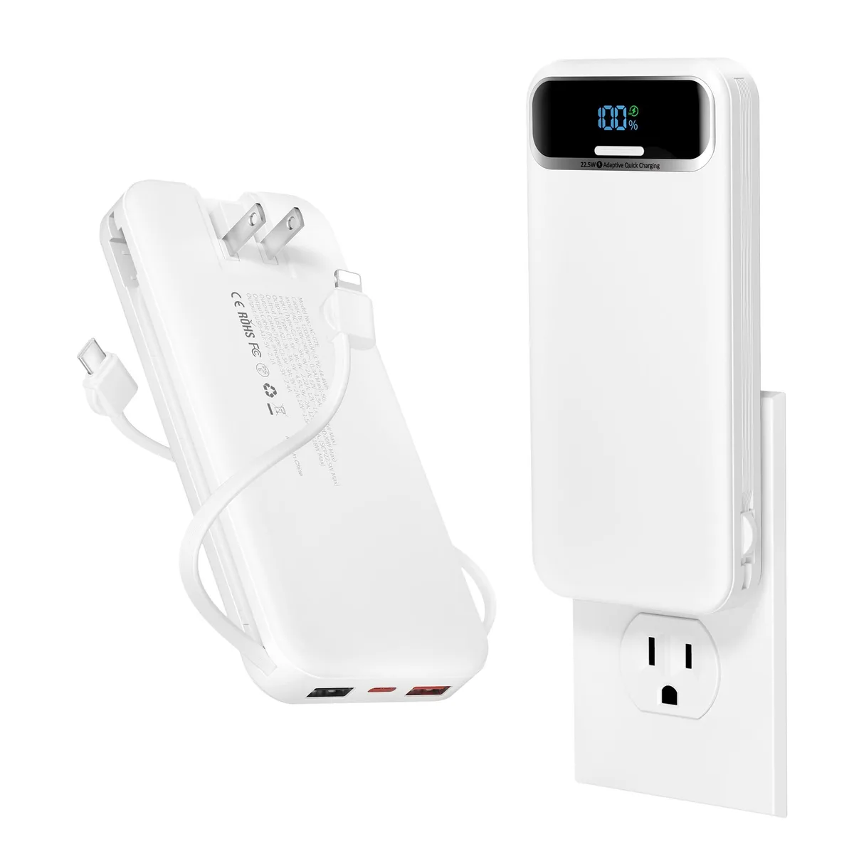  aonidi AC-02E 12000mAh power bank White — product photo