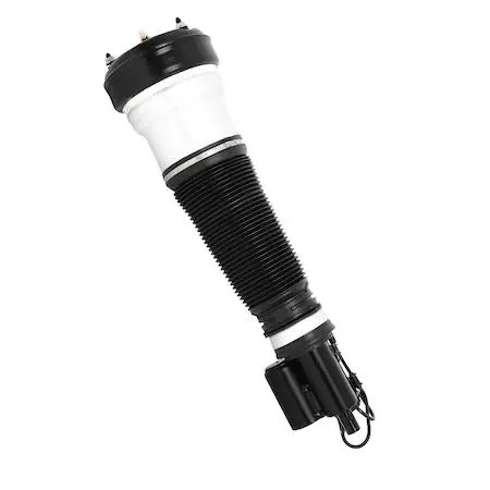 Unity 28-113502 front right electronic air strut assembly, black metal cylinder with mounting bracket and electrical connector