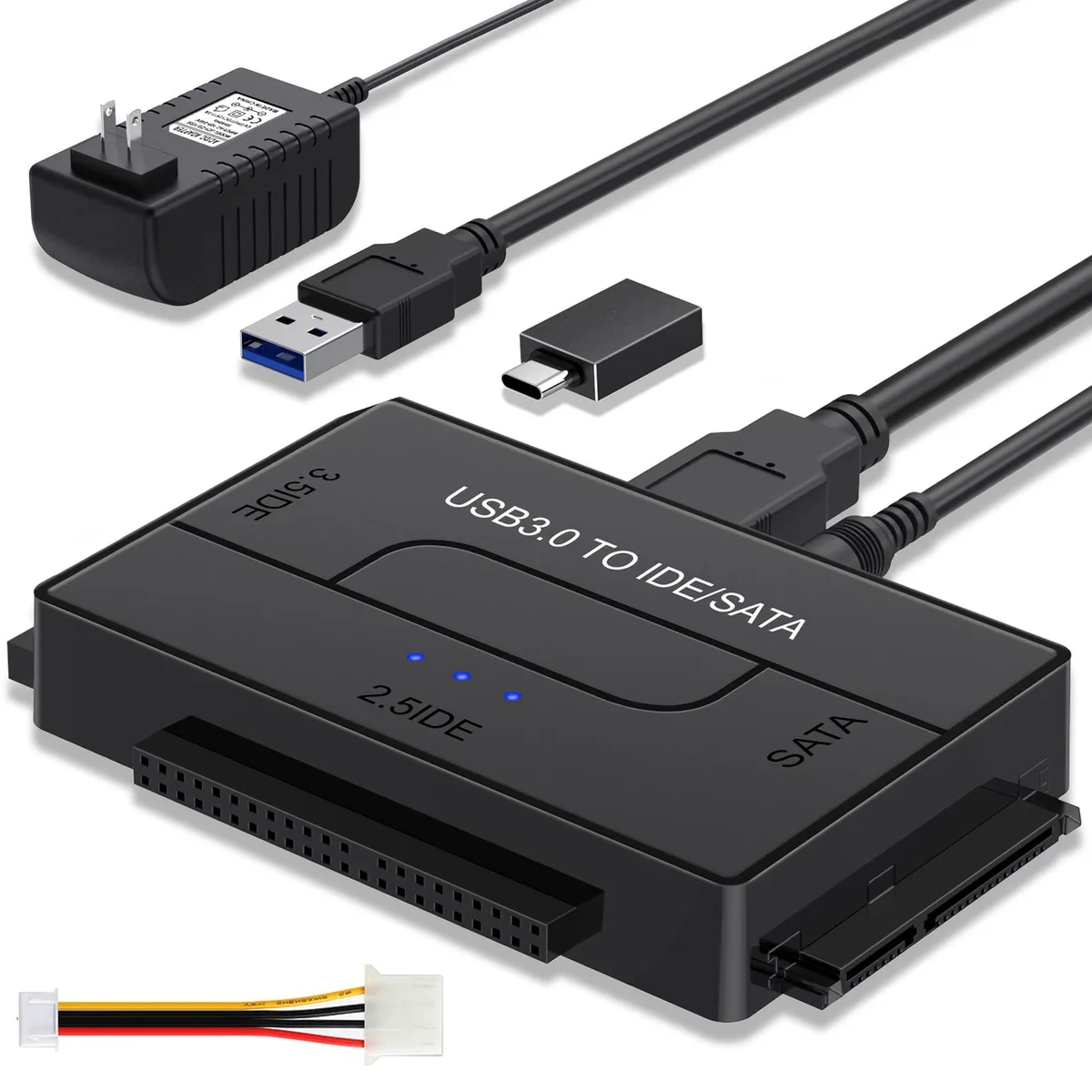 Vszerda Vszerda AE01-drive adapter USB 3.0 to SATA IDE converter with 12V power — product photo