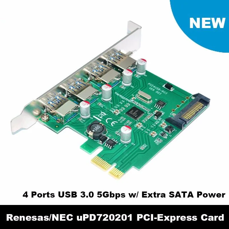 EN-Labs EN-Labs PCE4USB-RS4 4-port USB 3.0 expansion card — product photo