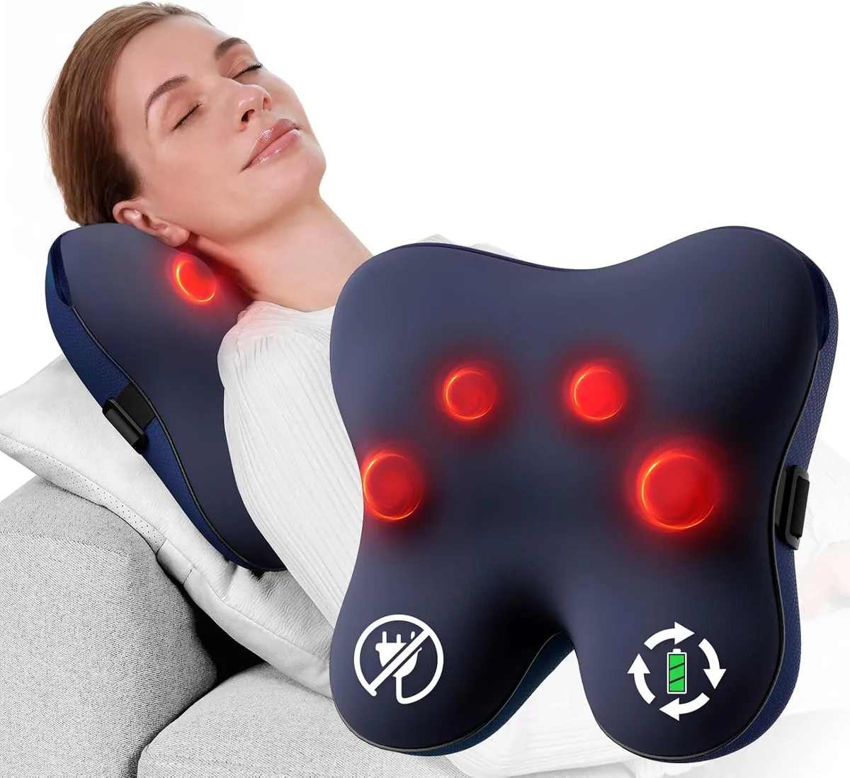 Bob and Brad Bob and Brad MS-1688 Cordless Shiatsu 3D Kneading Massager with Heat — product photo