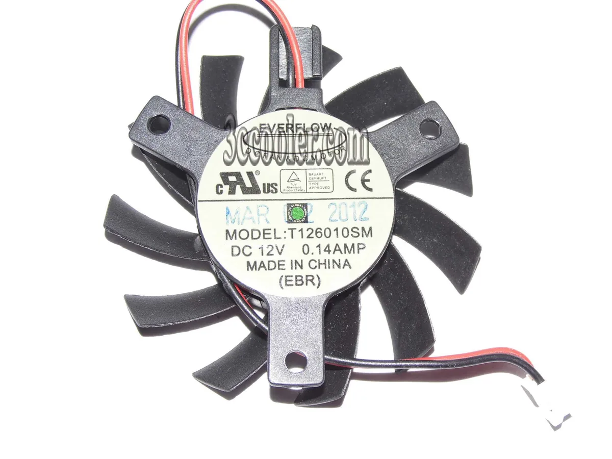 OEM Industries OEM Industries T126010SM 12V 0.14A 2-pin MSI VGA fan CPU cooler — product photo