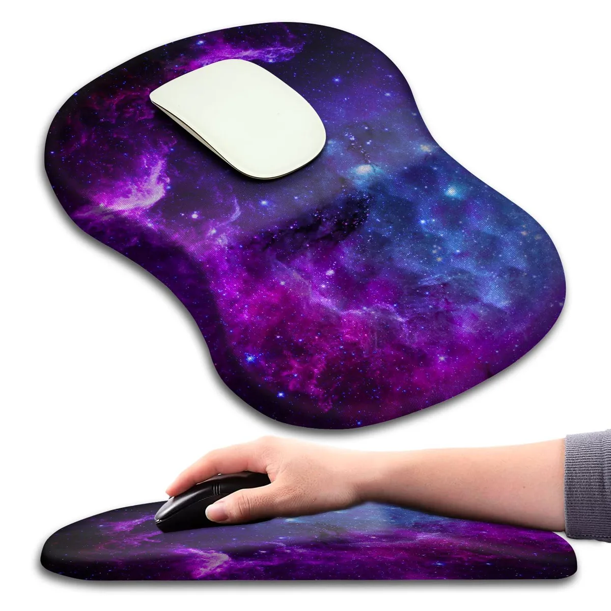  KUOSGM WRSZI230505012 Mouse Pad Purple Galaxy 12 x 8 in — product photo