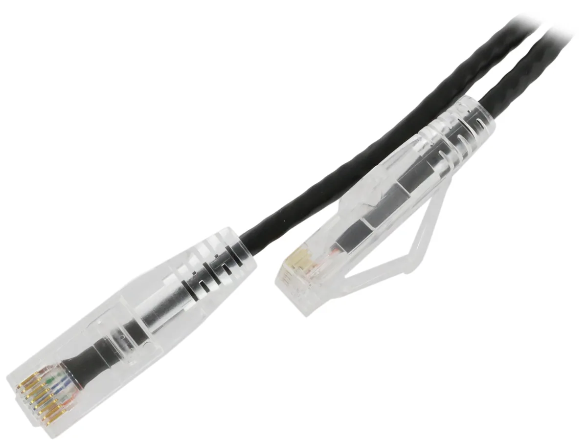 Nippon Labs Nippon Labs SLCAT6-28-10BK network ethernet cable 28 AWG 10 ft Cat 6 550 MHz Black — product photo