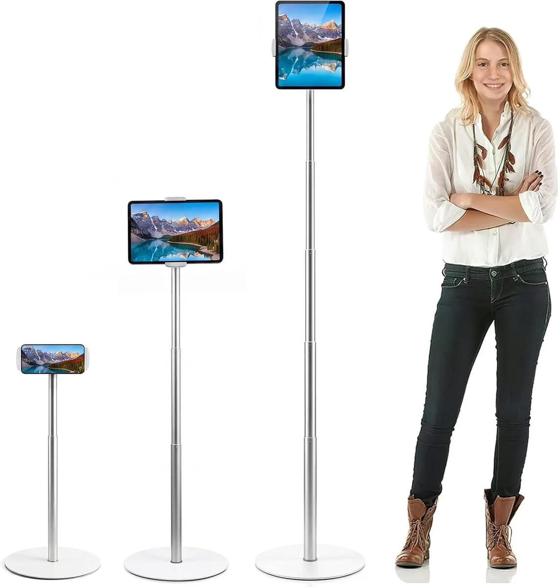 MCHOSE MCHOSE Heavy-Duty Floor Stand 66.1 Adjustable Tablet Holder 4.7-12.9 — product photo