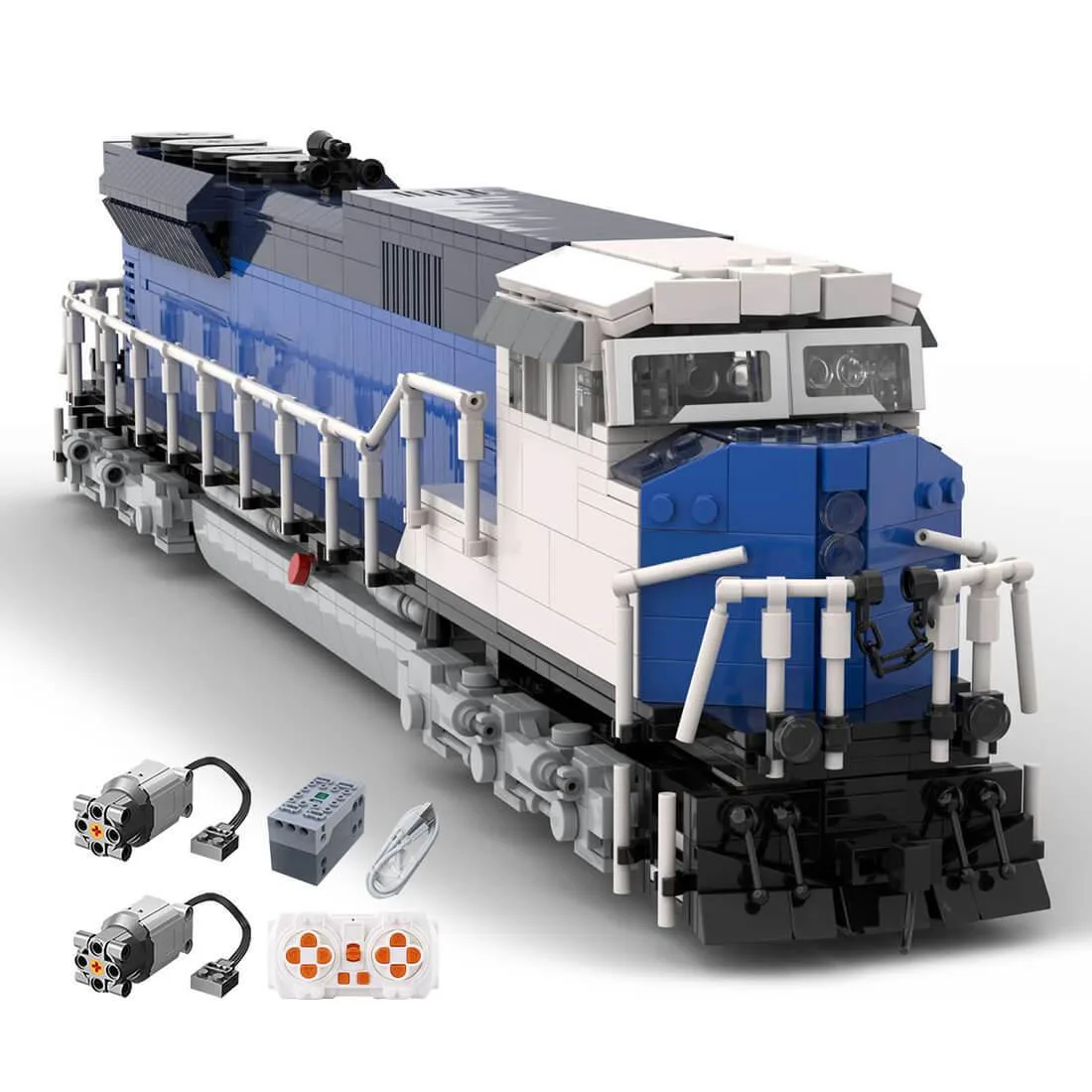 ZITIANYOUBUILD ZITIANYOUBUILD MOC-125573 EMD SD90/43MAC Salt Fantasy Livery Train 2256PCS — product photo