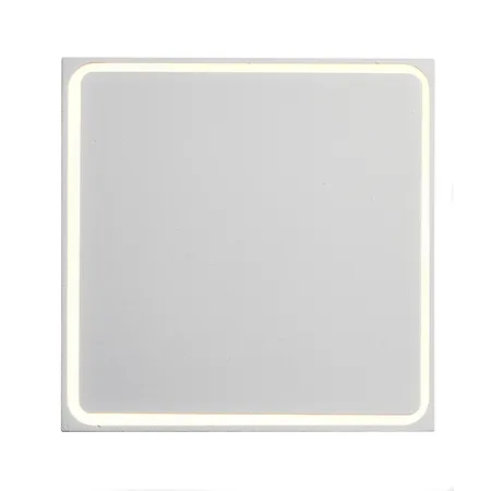 White aluminum and acrylic wall sconce, 4.5 inches wide