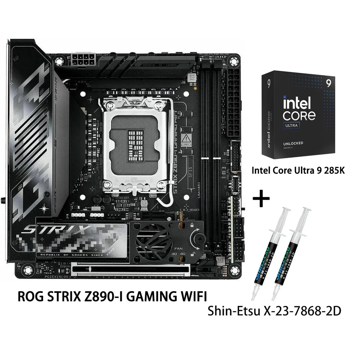 ASUS ASUS ROG STRIX Z890-I GAMING WIFI Intel motherboard with Ultra 9 285K CPU — product photo