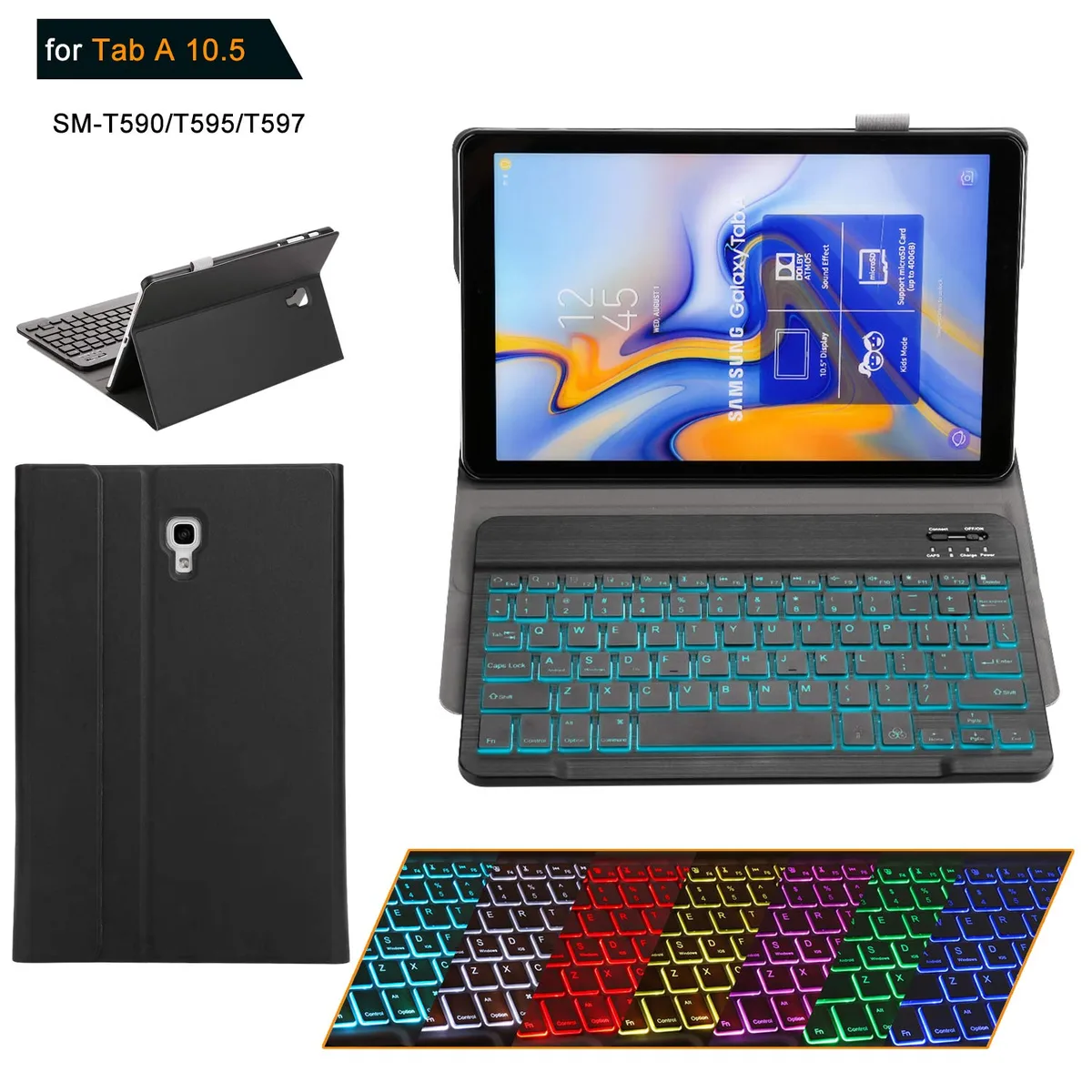 Werleo Werleo SM-T590 laptop case for Galaxy Tab A 10.5 2018 with backlit keyboard — product photo