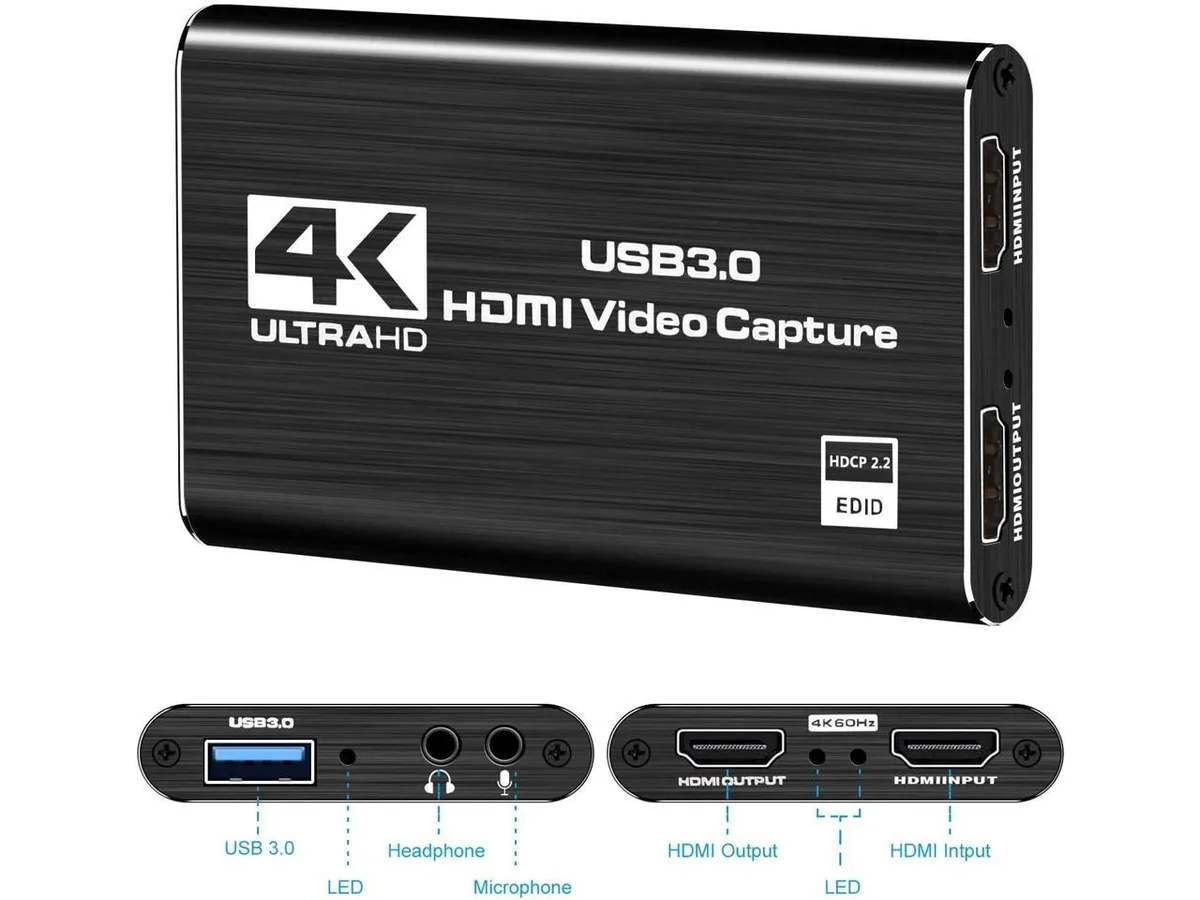 jinyue jinyue USB 3.0 HDMI Video Capture Card 1080P 60FPS 4K OBS Recorder — product photo