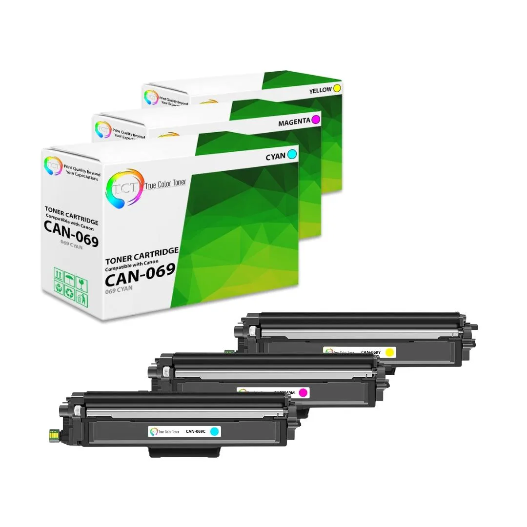 True Color Toner True Color Toner 069 Cyan Magenta Yellow 3 Pack toner cartridge — product photo