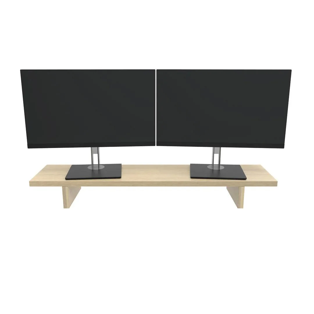 Desky Desky Minimal Monitor Stand Classic Oak Laminate 41.3 x 9.8 x 4.9 in 110.2 lbs — product photo