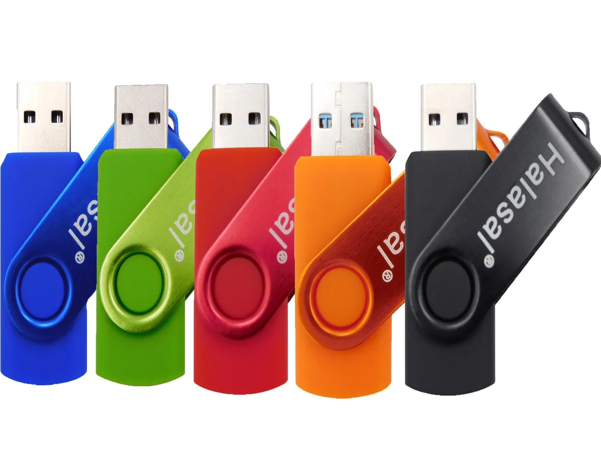 Halasal Halasal 5-pack 32 GB USB 2.0 flash drives Green — product photo