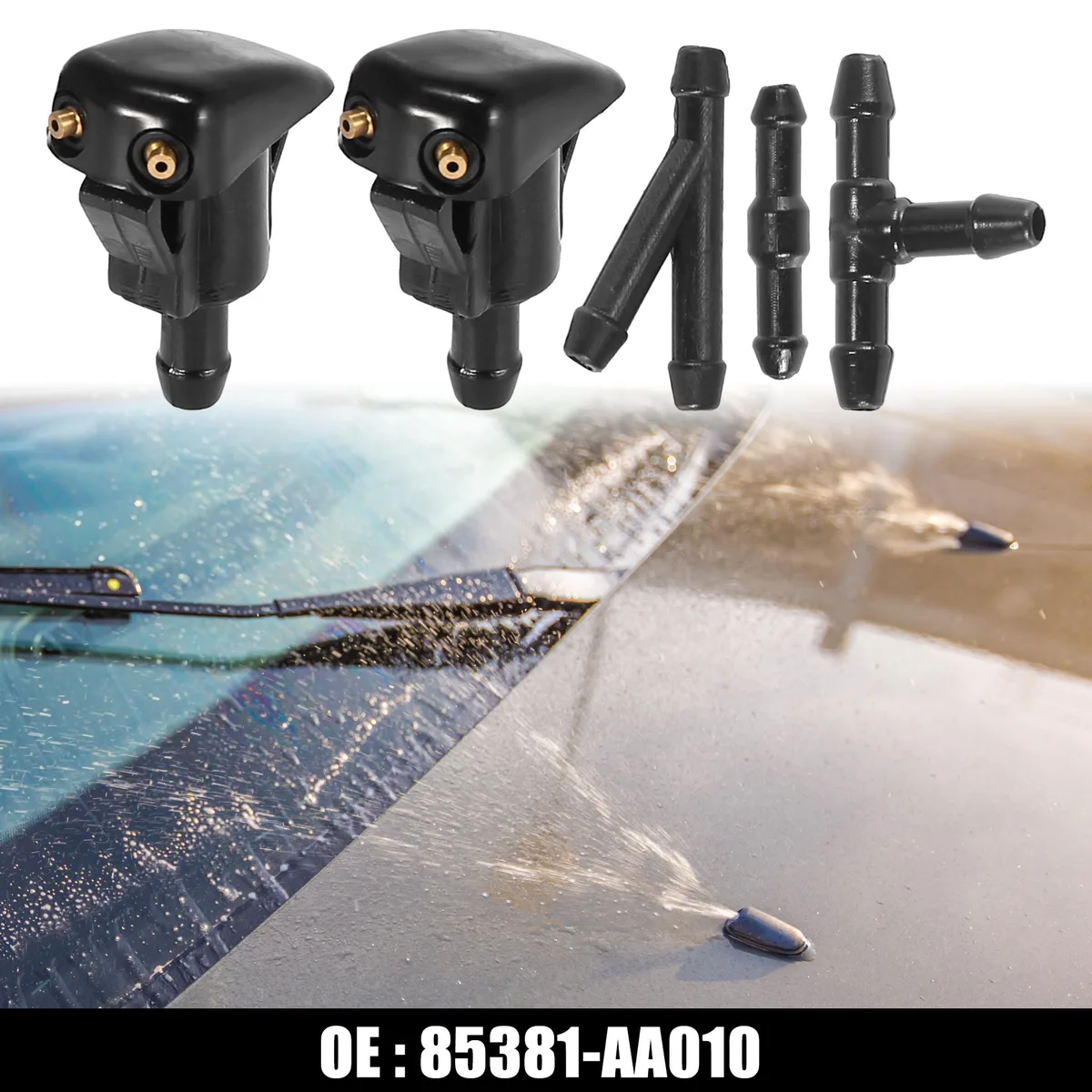 Unique-Bargains Unique-Bargains Windshield Washer Nozzles Pack of 5 Black — product photo