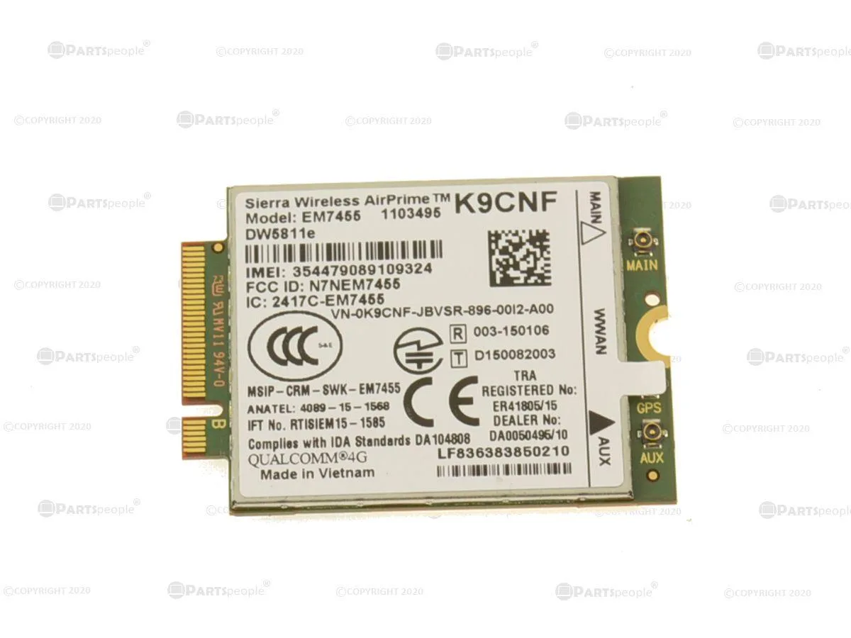 DELL DELL DW5811e M.2 Mobile Broadband Card K9CNF — product photo