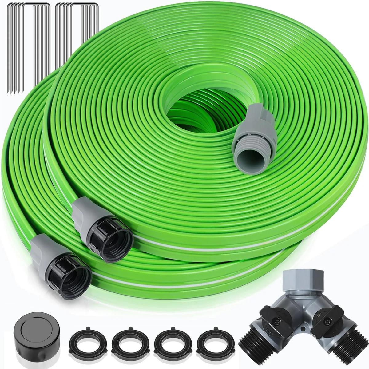 LAVEVE Heavy Duty Sprinkler Soaker Hose 50 FT (25FT x 2Pack) — product photo