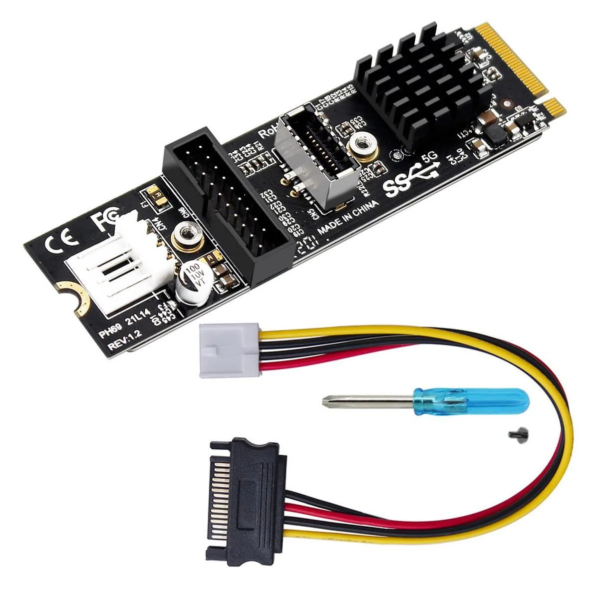 Vszerda Vszerda NVME USB 3.1 Front Panel Adapter 20Pin 5Gbps — product photo
