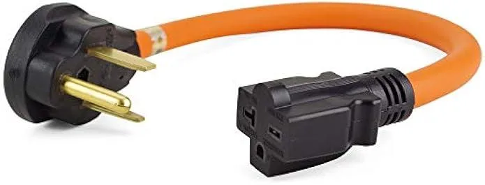 usbroway usbroway NEMA 6-50P to 6-20R Adapter 1.5 FT 50A to 20A 250V Orange — product photo