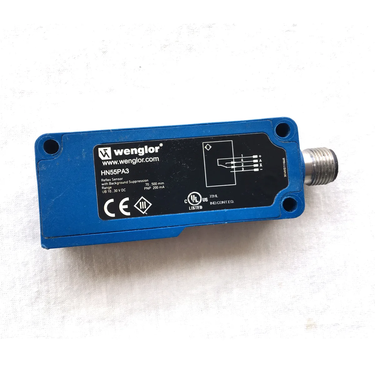 Wenglor Wenglor HN55PA3 PNP photoelectric sensor 70...500 mm IP67 — product photo