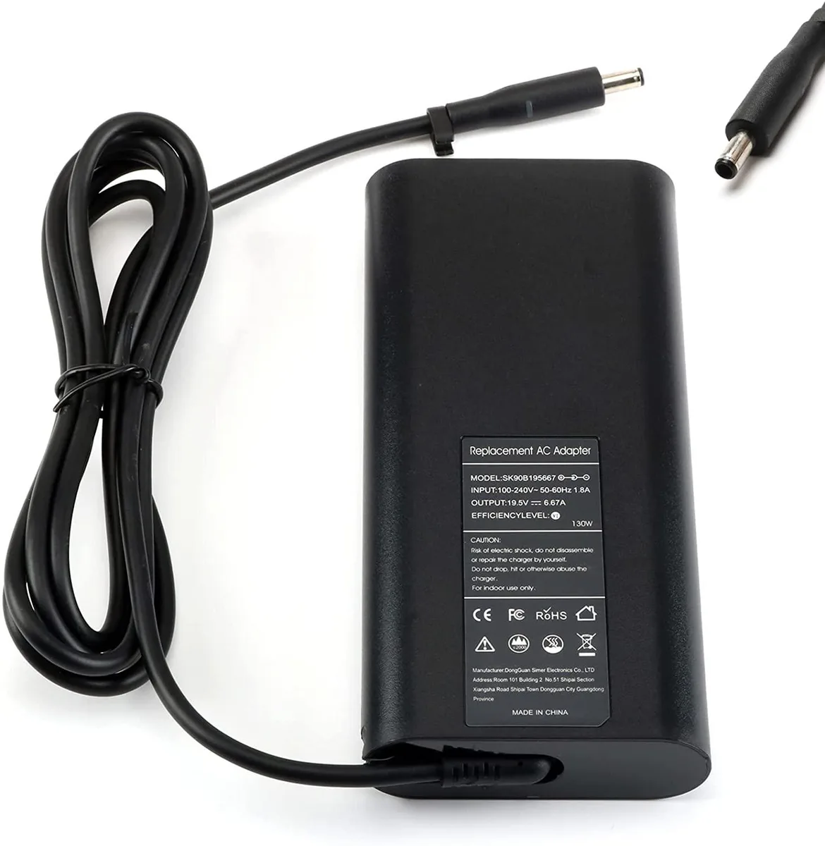 myVolts myVolts 130W AC Adapter 19.5V 6.7A for Dell XPS 15 9530 9550 9560 — product photo