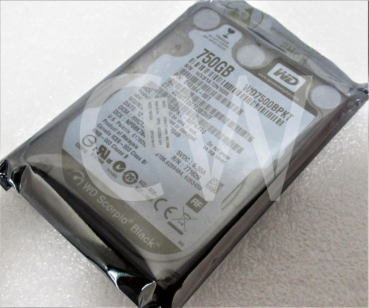 Western Digital Western Digital WD7500BPKT 750GB 7200RPM 2.5" SATA internal hard drive — product photo