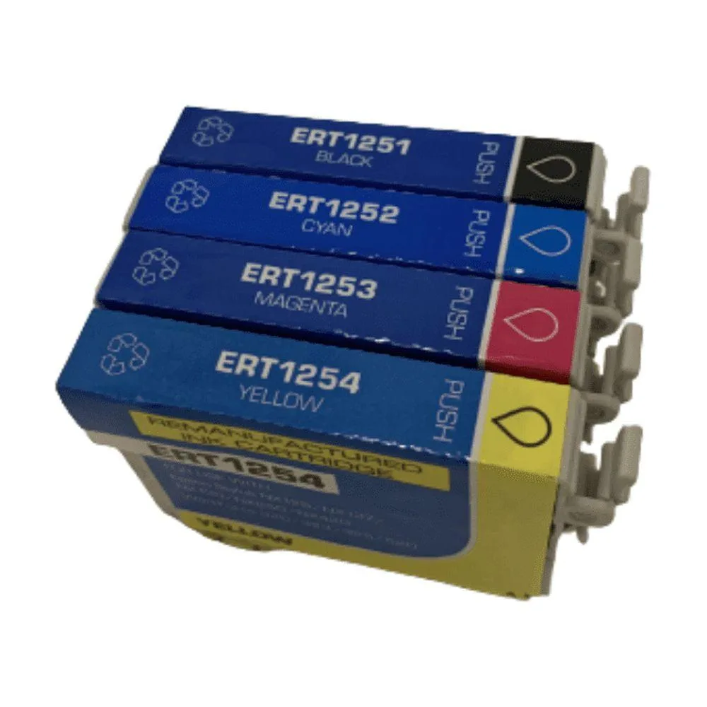 Ninestar Technology Ninestar Technology 4 Pack Black Cyan Magenta Yellow Ink Cartridge For Epson 125 1251 1254 — product photo