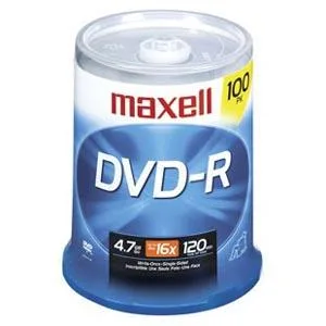 maxell maxell 638014 4.7GB 16X DVD-R 100 Pack Spindle — product photo