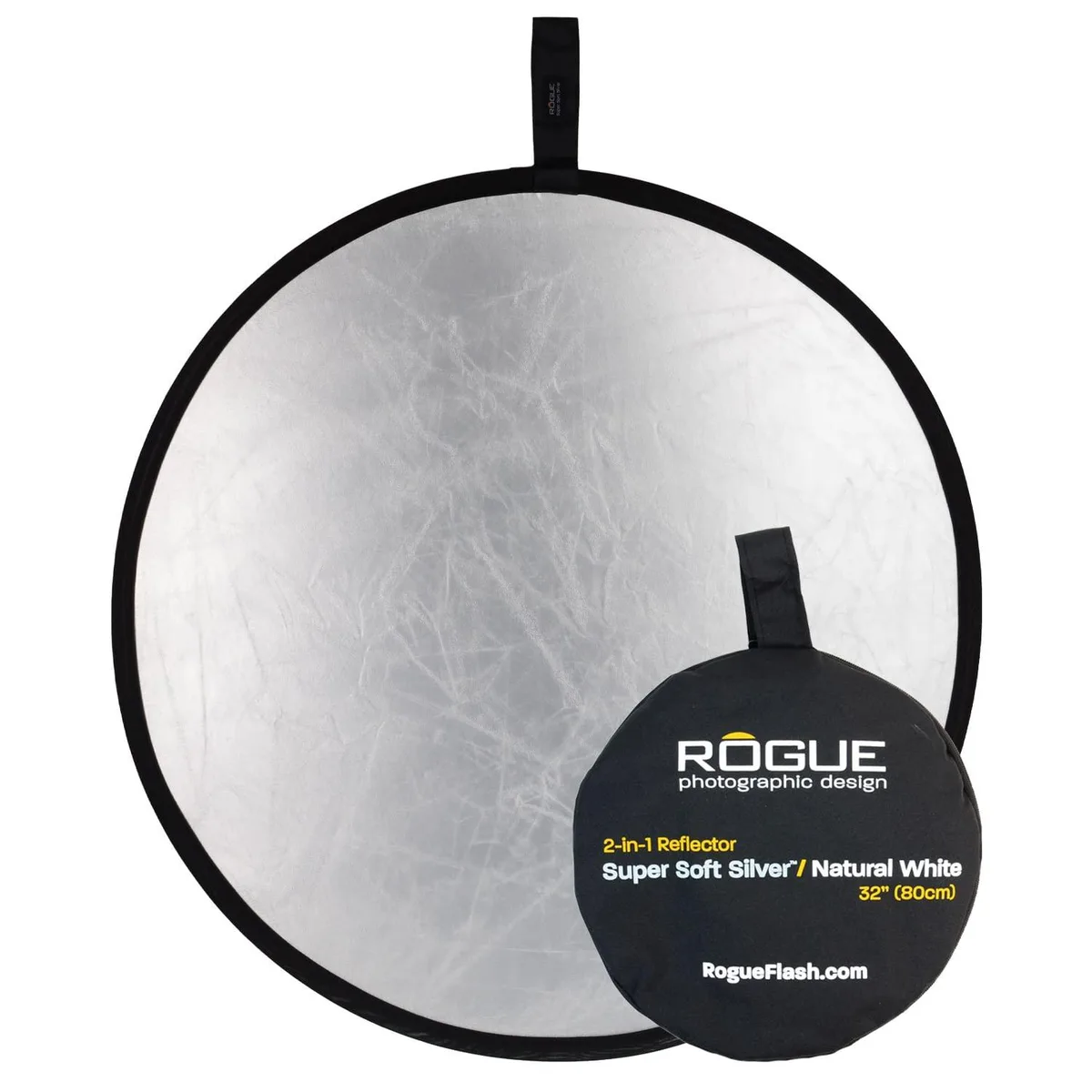  Rogue ROGUE32SW 2-in-1 Collapsible Reflector Super Soft Silver Natural White 32 — product photo