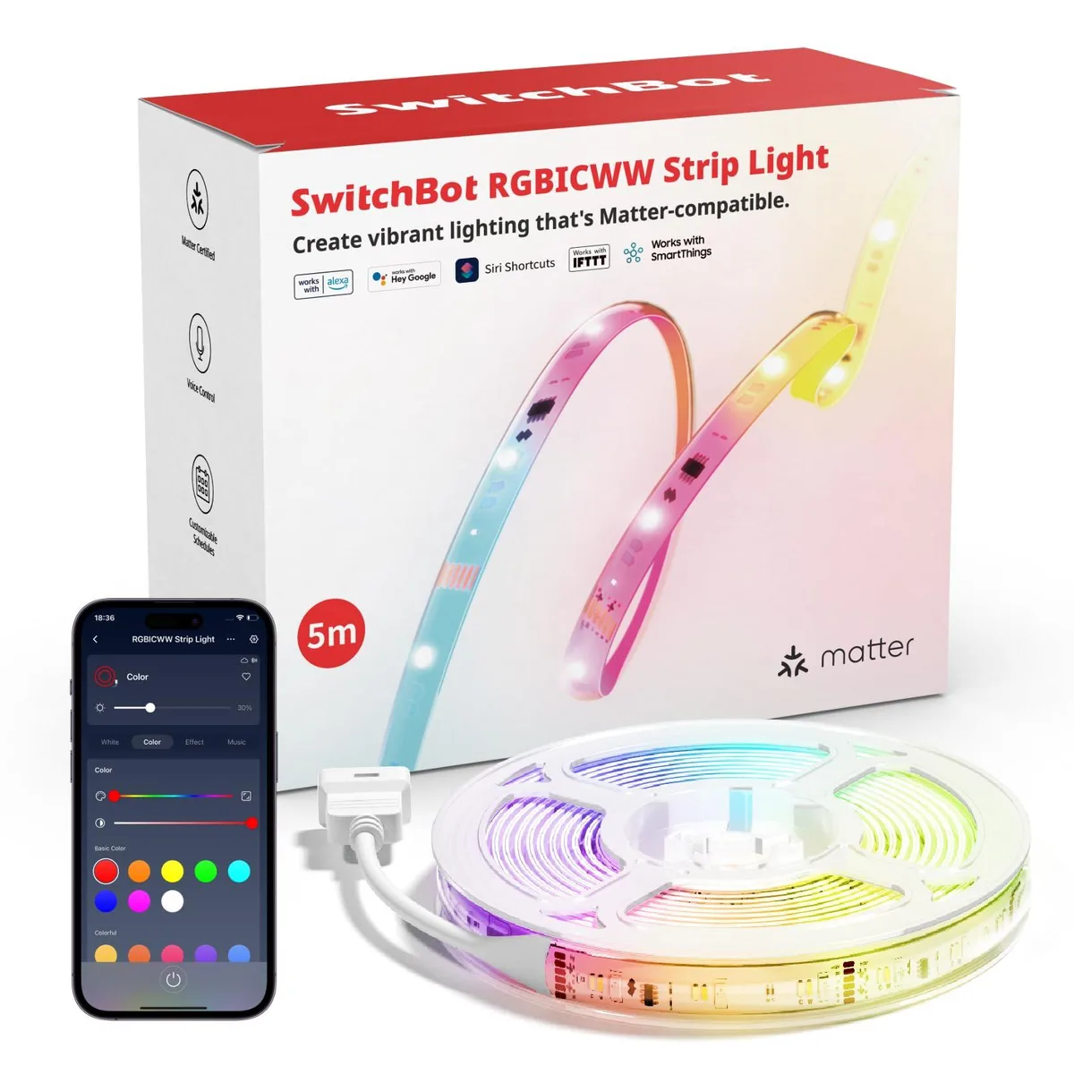 TP-Link W1702109 Matter RGBICWW LED Strip Light 5m — product photo